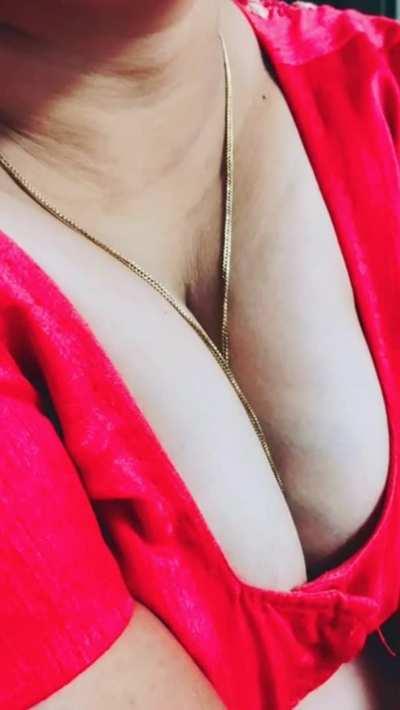 what do you think? may i press my breasts hard for you.. [f]