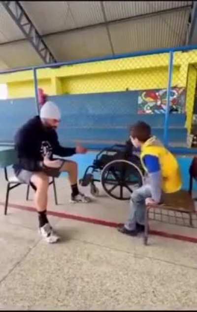 The best coach for this young guy - well done