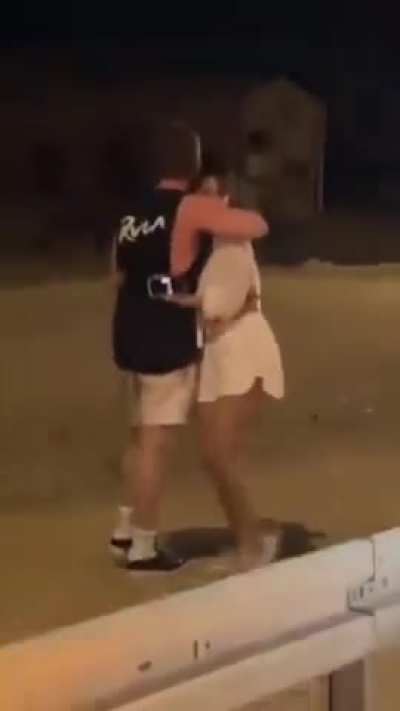 A viral video of a girl freaking out as Iranian missiles pass over Tel Aviv