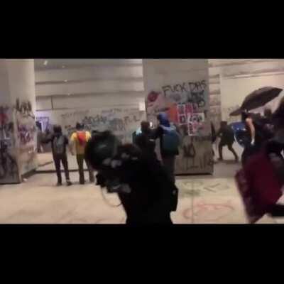 “storming of the bastille” vibes going on tonight in Portland.