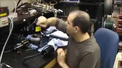 This guy doing the wrong job