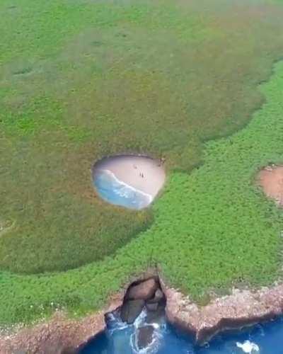 This hidden beach in Mexico