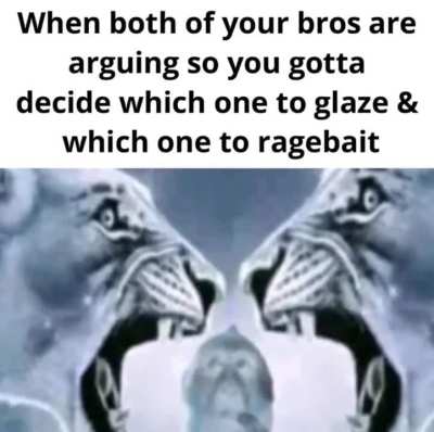 Glaze the one that’s wrong and ragebait the ones who’s right