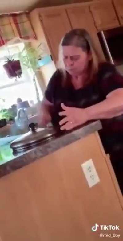 She is mad at telemarketers.