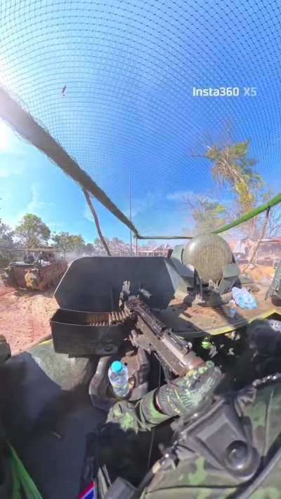 Thai M113 APCs in action around Chong An Ma area during the Cambodian-Thai border conflict (clearer video). December, 2025