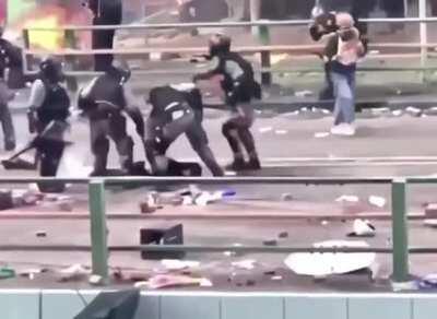 7 months ago from today, Hong Kong police stomped on a protestor’s head who had already been subdued.