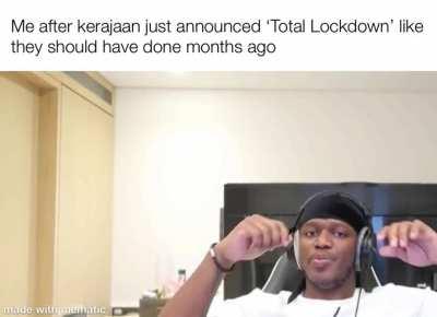 His reaction is my frustration to everything happened up to this month