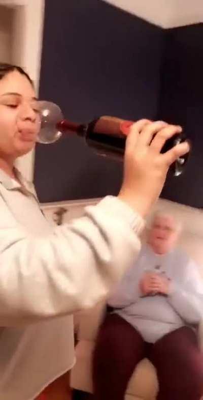 New generation showing the real deal to grandma.