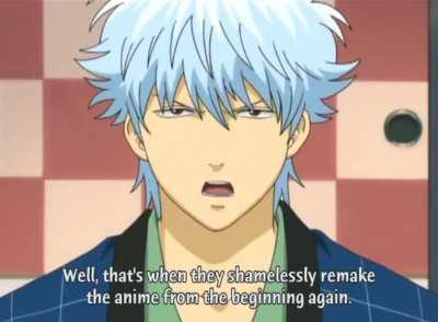 [Gintama] Gintoki explaining types fillers in anime.