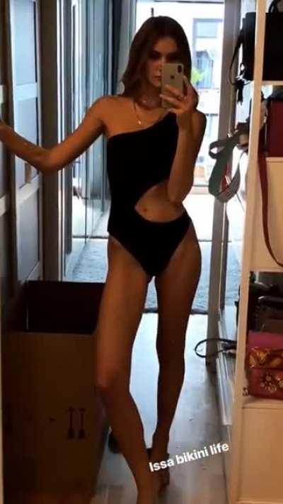 Steffi in Black Swimsuit
