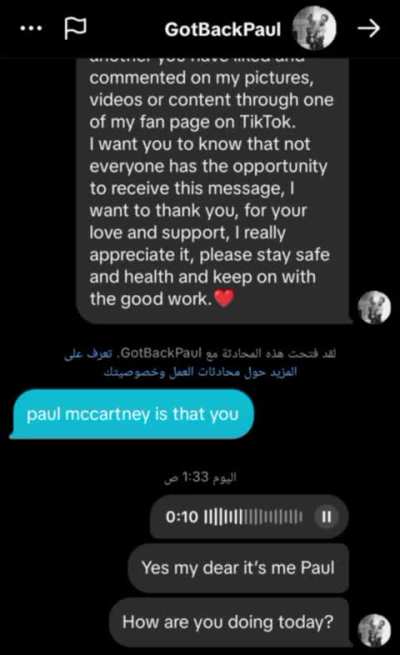 guys the real paul voice mailed me on tiktok