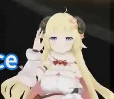 Watame does RDJ's hand dance. (This sheep is too cultured)