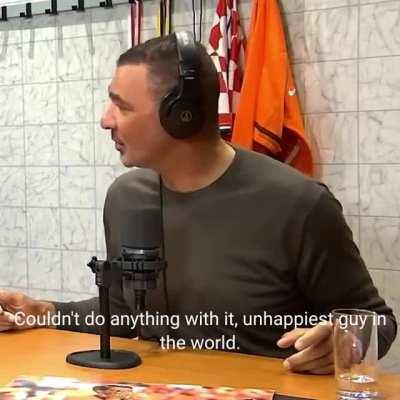 Former footballer Ruud Gullit telling a story about his former coach