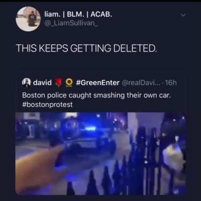 Cops caught breaking their own car 😂😂😂😂😂 PATHETIC