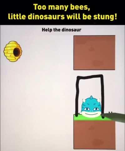 Little dinosaurs will be stung