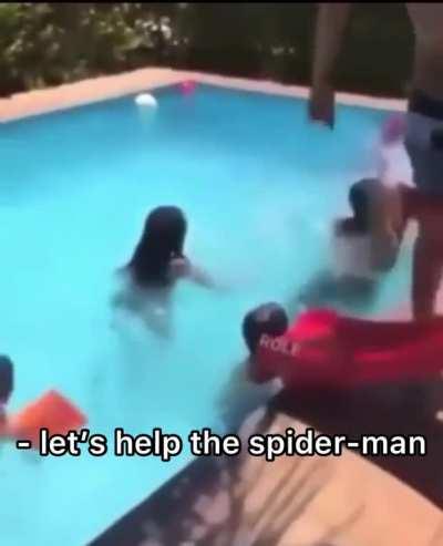 Brazilian Spider-man almost drowned at a children’s party
