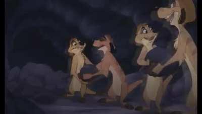 I was watching Lion King 1 1/2 and this caught me so off guard