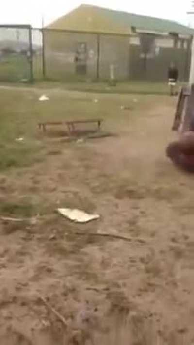 At least the dude coming behind him was smart.