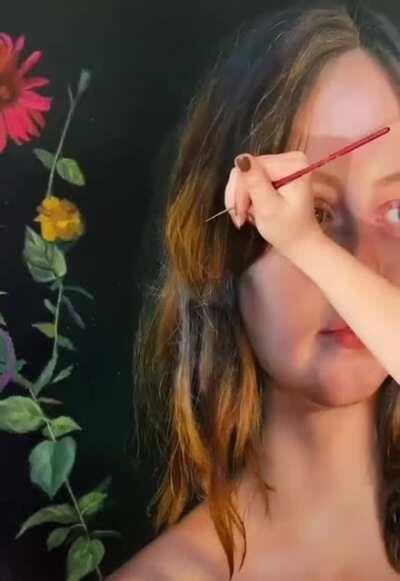 Some tips on painting small strands of hair.