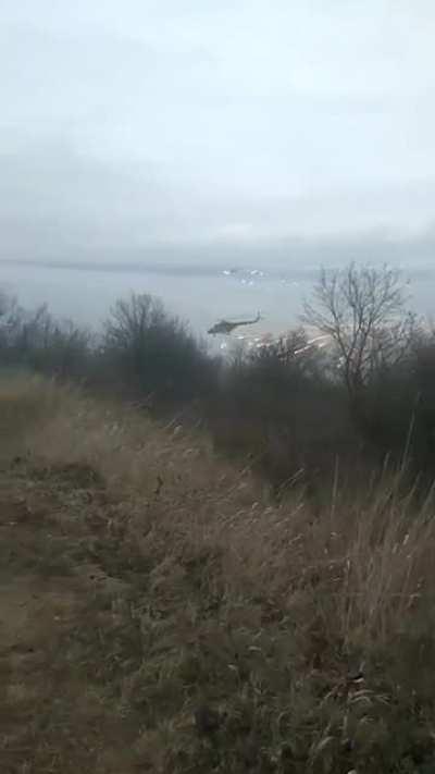 Russian attack helis flying low, unknown location?
