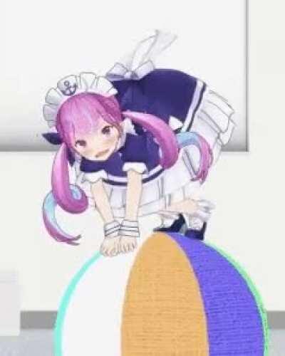 Aqua on a ball gif