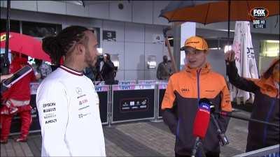 Lewis Hamilton and Lando Norris share their thoughts on the team calls