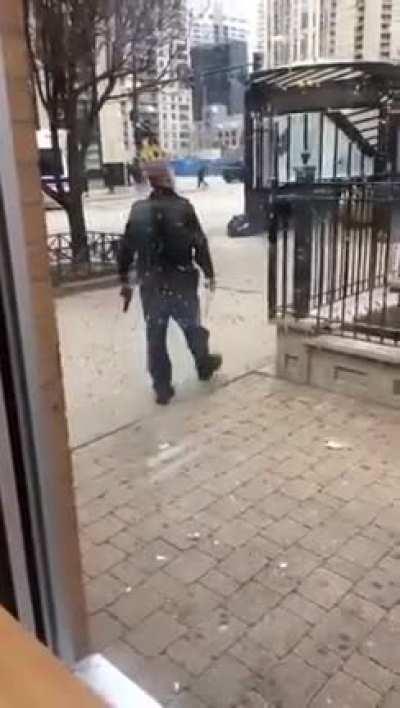 These savages went from attacking an elderly man to running like cowards once he pulled out his glock,I love this video it truly embodies the cowardice they possess.Also smart move not to shoot once they retreated he handled it beautifully kudos to this m