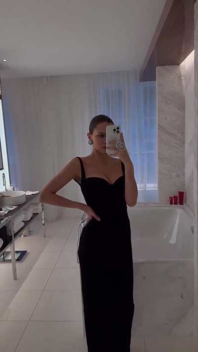 Black dress from Balenciaga