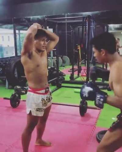 Wanchai cooki lokwichit Proffesional wrestler testing his strength