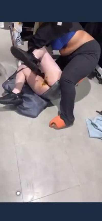 british girl gets the literal shit beat out of her in a primark (NSFW)