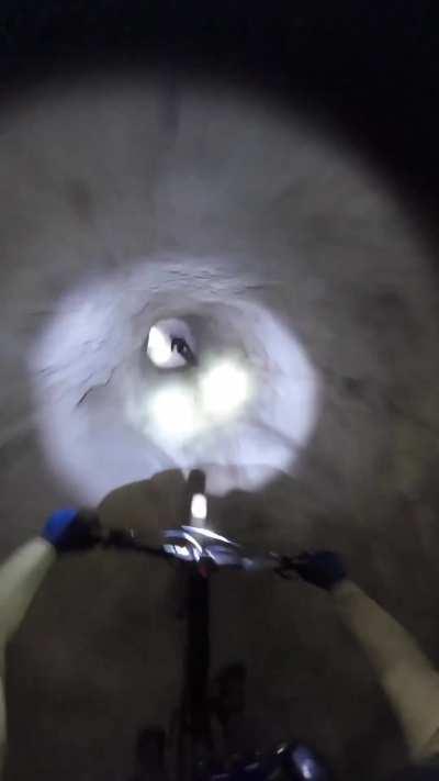 Biking down an abandoned mine