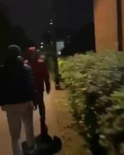 Poor video shooting, but this bully goes 