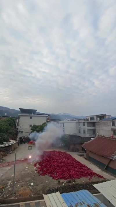 A mushroom of backyard firecrackers