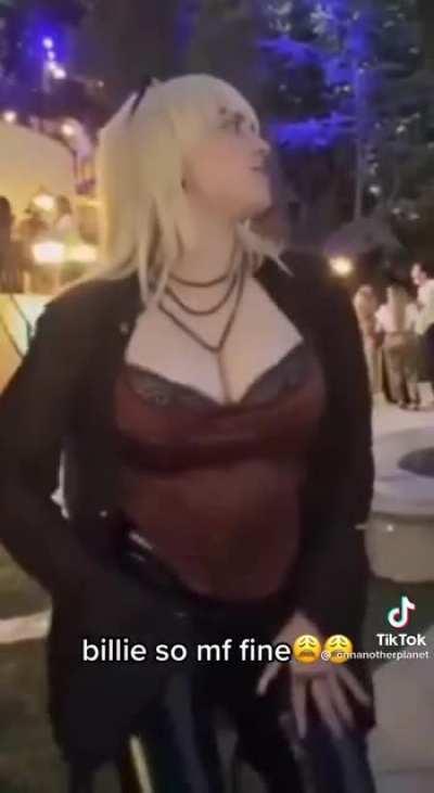 Billie Eilish big boob cleavage