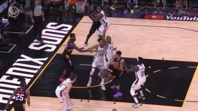 Celine Dion Jrue Holiday to Giannis Antetokounmpo Slam of the Game! Bucks in 6!