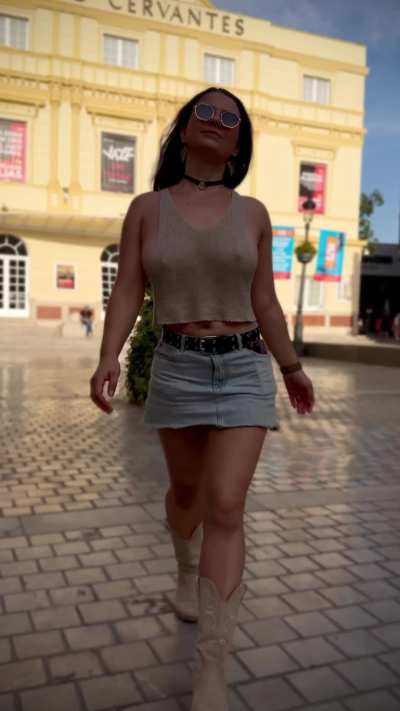 Not afraid to let them bounce freely in public.