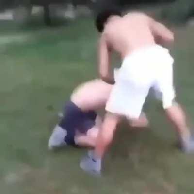 Bro really started fighting a dummy 🤖