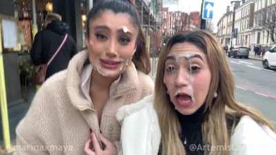 Artemis Carmona & Marina Maya - Epic London Cumwalk!