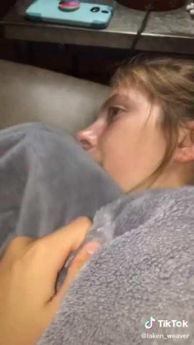 What she chewing on tho?