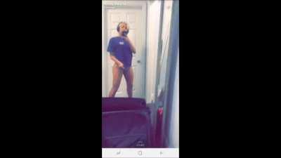 Sometimes she one cheeks it