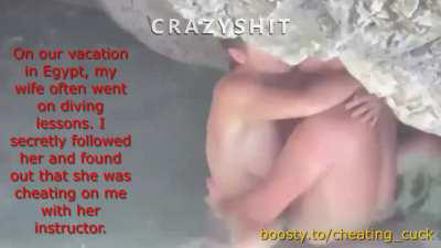Caught his wife with a diving instructor.