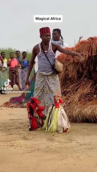 African magic : zangbeto the dancing spirit/ghost. It’s traditional voodoo ritual, orginally created to scare the enemy away, Zangbeto will wander the streets to detect thieves and witches.
