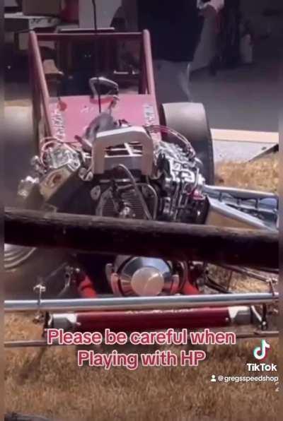 Engine explodes in man’s face.