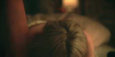 Emily Alyn Lind blowing a guy