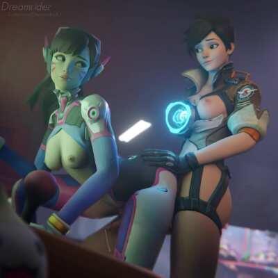 Futa D.va leaking (Dreamrider) [Overwatch]