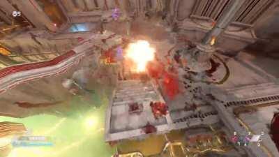 This accidental perfectly timed meathook