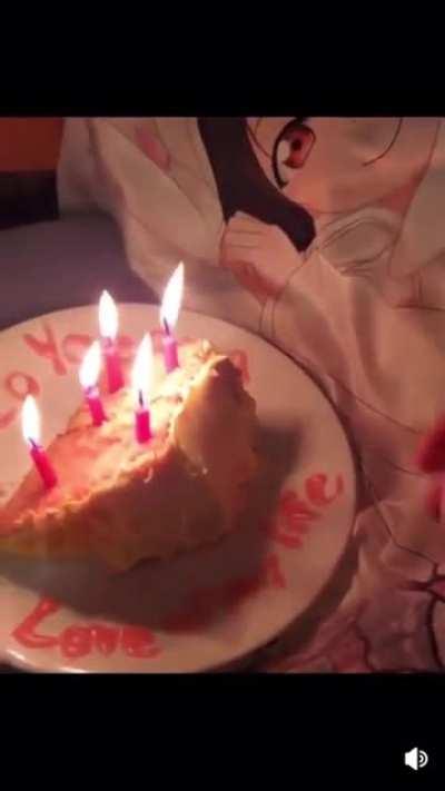 Guy celebrate 5 years together with a virtual anime girl