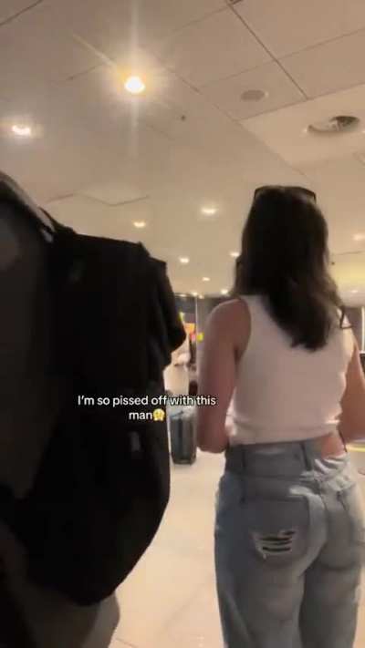 Filming in the chaos of an airport...