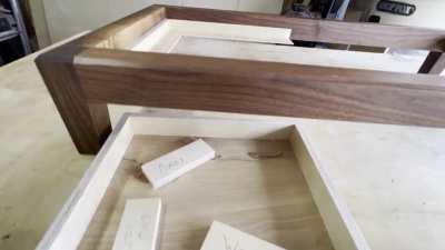 Secret stash drawer in the legs of a dresser I'm making