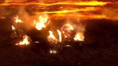 Kenobi vibing on Mustafar (originally posted on r/OTmemes)